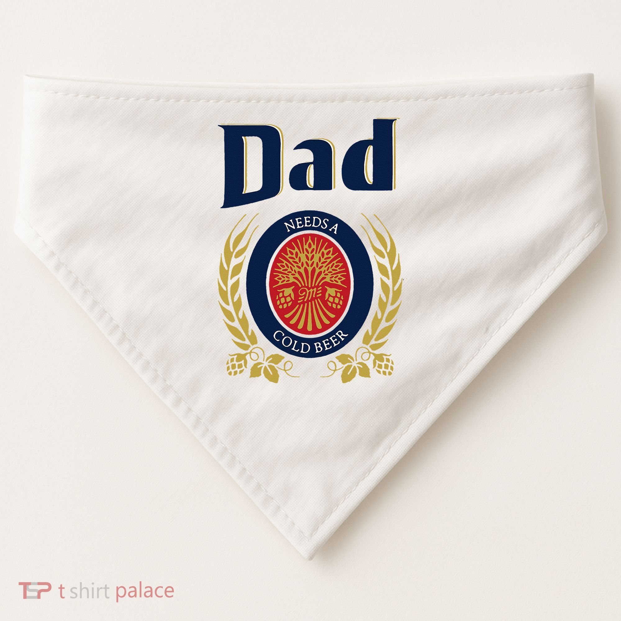 Dad Needs A Cold Beer USA-Made Doggie Bandana