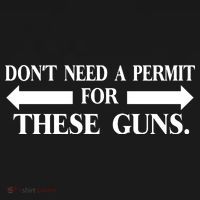 DON'T NEED A PERMIT FOR THESE GUNS FUNNY GYM Coaster thumb 2
