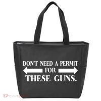 DON'T NEED A PERMIT FOR THESE GUNS FUNNY GYM Tote Bag thumb 0