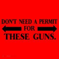 DON'T NEED A PERMIT FOR THESE GUNS FUNNY GYM Santa Hat thumb 1