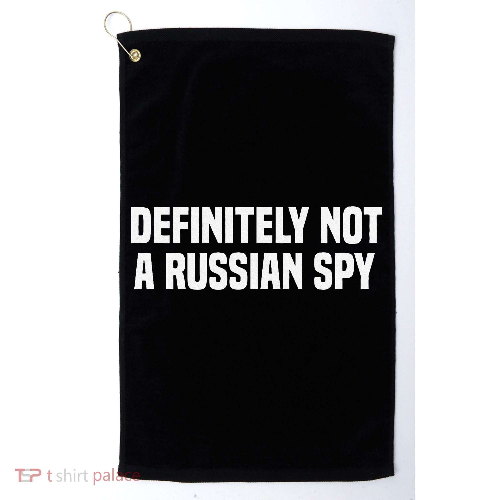Definitely Not A Russian Spy Costume Halloween Party Golf Towel
