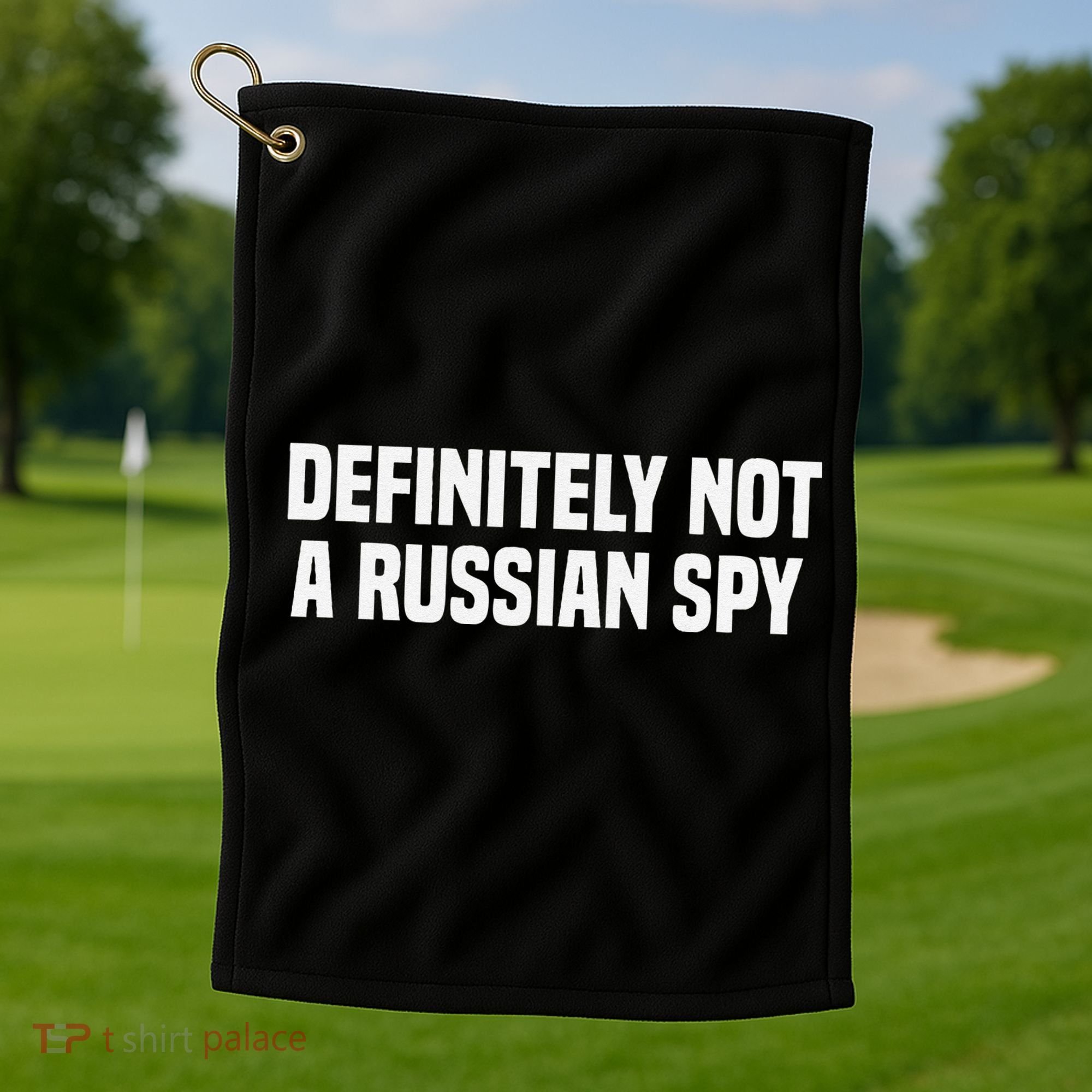 Definitely Not A Russian Spy Costume Halloween Party Golf Towel
