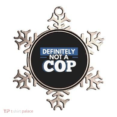 Definitely Not A Cop Funny Undercover Police Gift Ornament