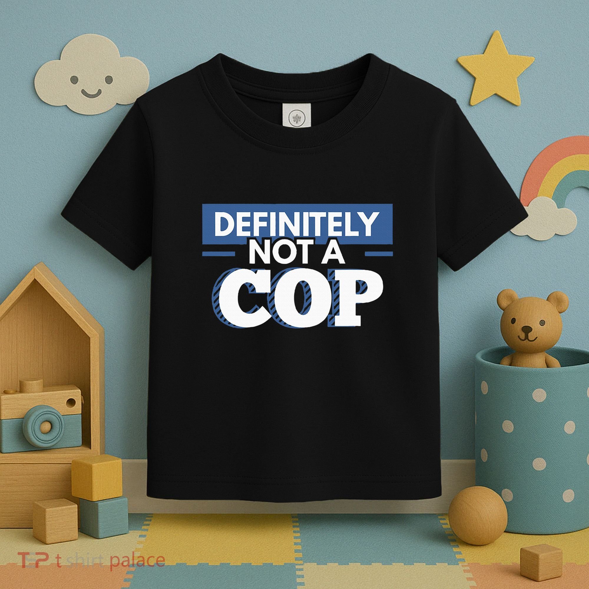 Definitely Not A Cop Funny Undercover Police Gift Toddler T-Shirt