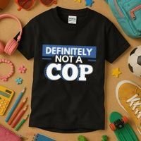 Definitely Not A Cop Funny Undercover Police Gift Kids T-Shirt thumb 3