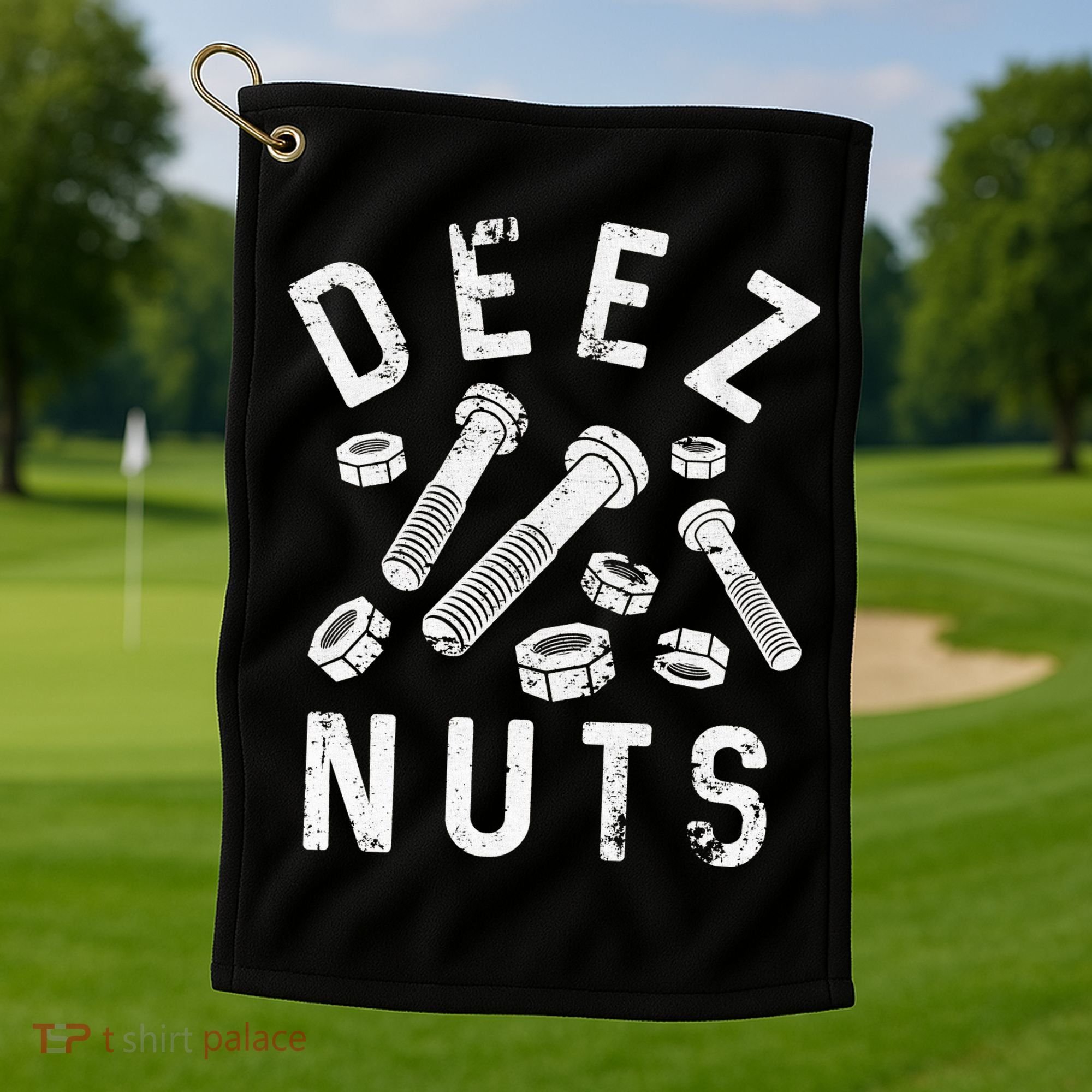 DEEZ NUTS (AND BOLTS) Golf Towel