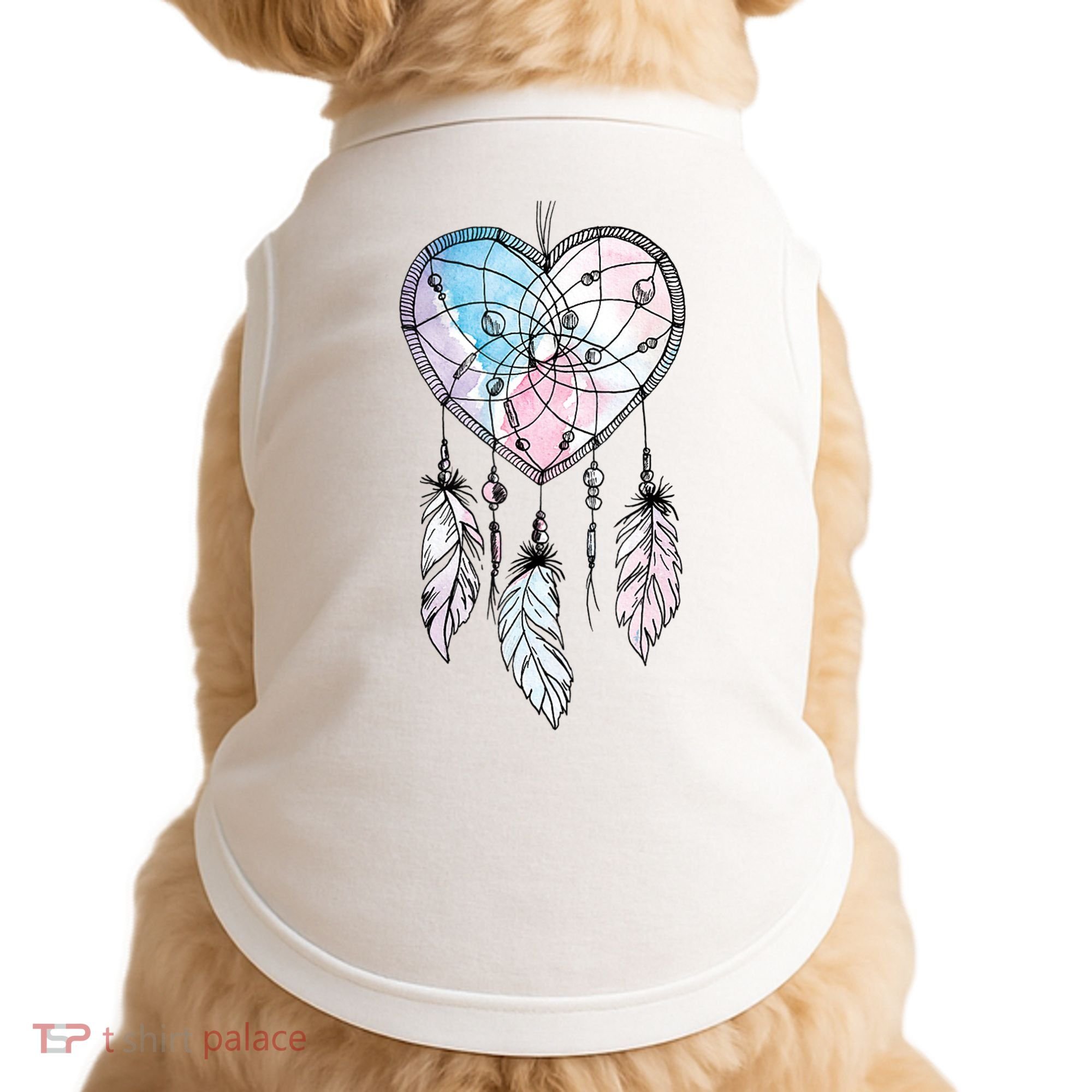 Dreamcatcher Native American Feathers Boho Dream Catcher Doggie Tank