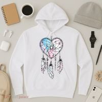 Dreamcatcher Native American Feathers Boho Dream Catcher Hoodie thumb 3