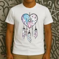 Dreamcatcher Native American Feathers Boho Dream Catcher T-Shirt thumb 3