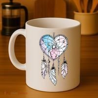 Dreamcatcher Native American Feathers Boho Dream Catcher Coffee Mug thumb 4