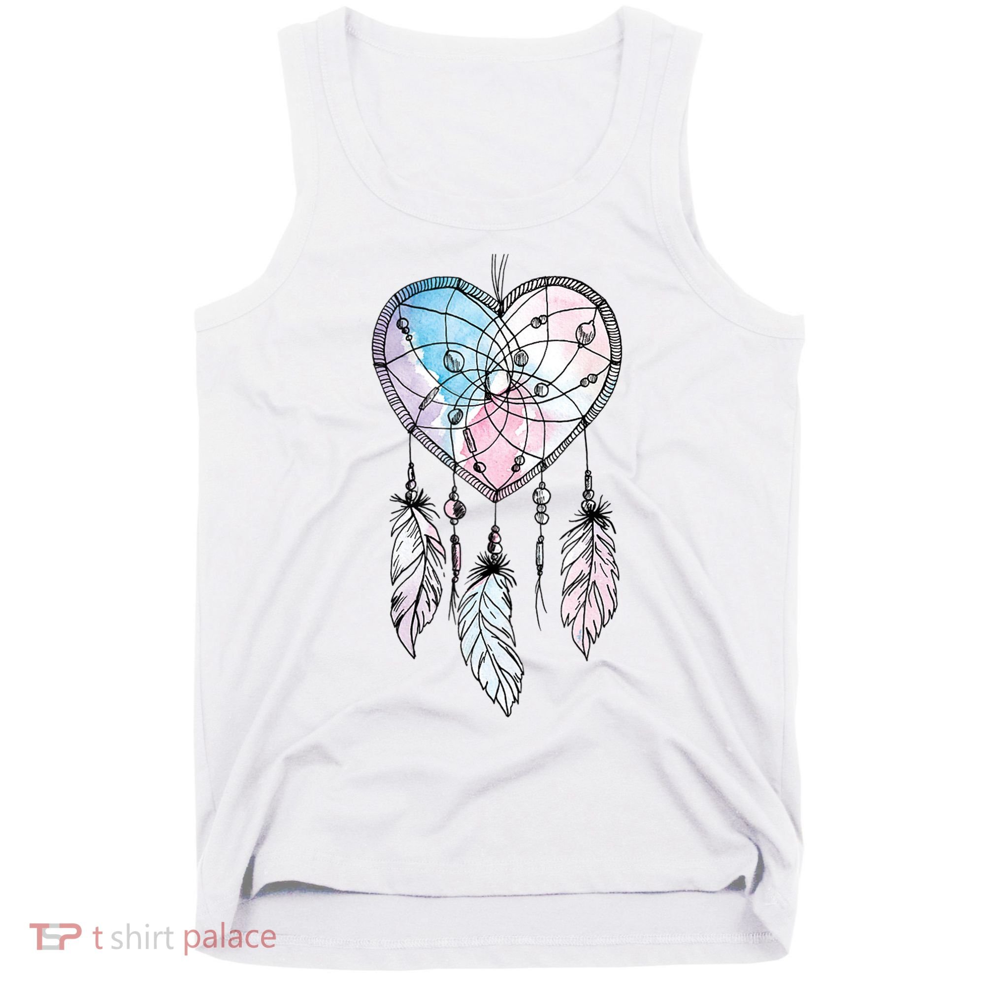 Dreamcatcher Native American Feathers Boho Dream Catcher Tank Top