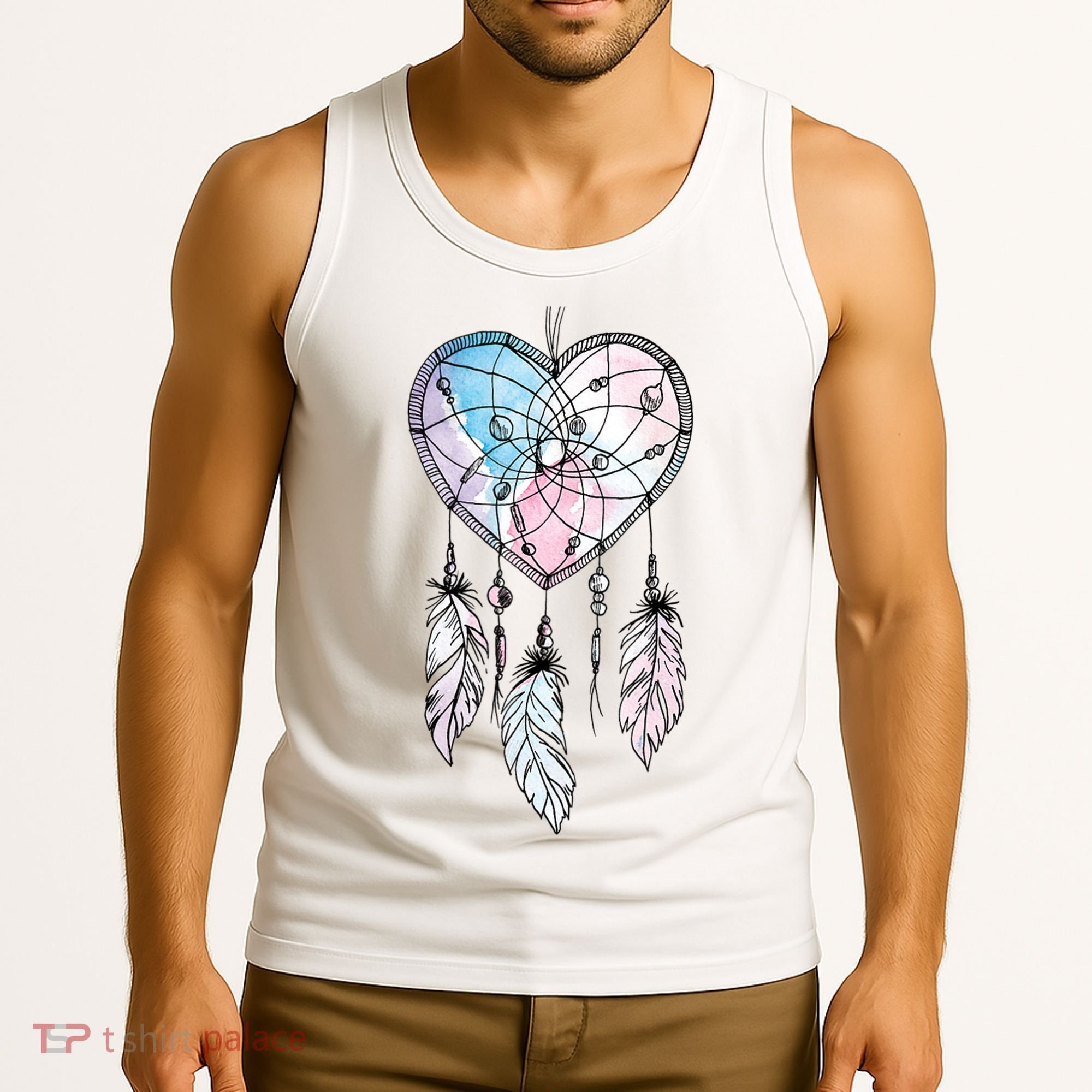 Dreamcatcher Native American Feathers Boho Dream Catcher Tank Top