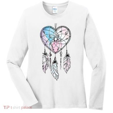 Dreamcatcher Native American Feathers Boho Dream Catcher Women's Long Sleeve Shirt
