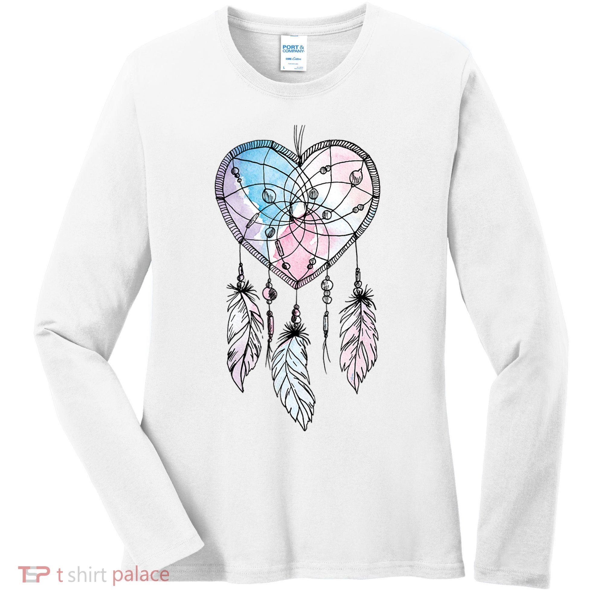 Dreamcatcher Native American Feathers Boho Dream Catcher Women's Long Sleeve Shirt