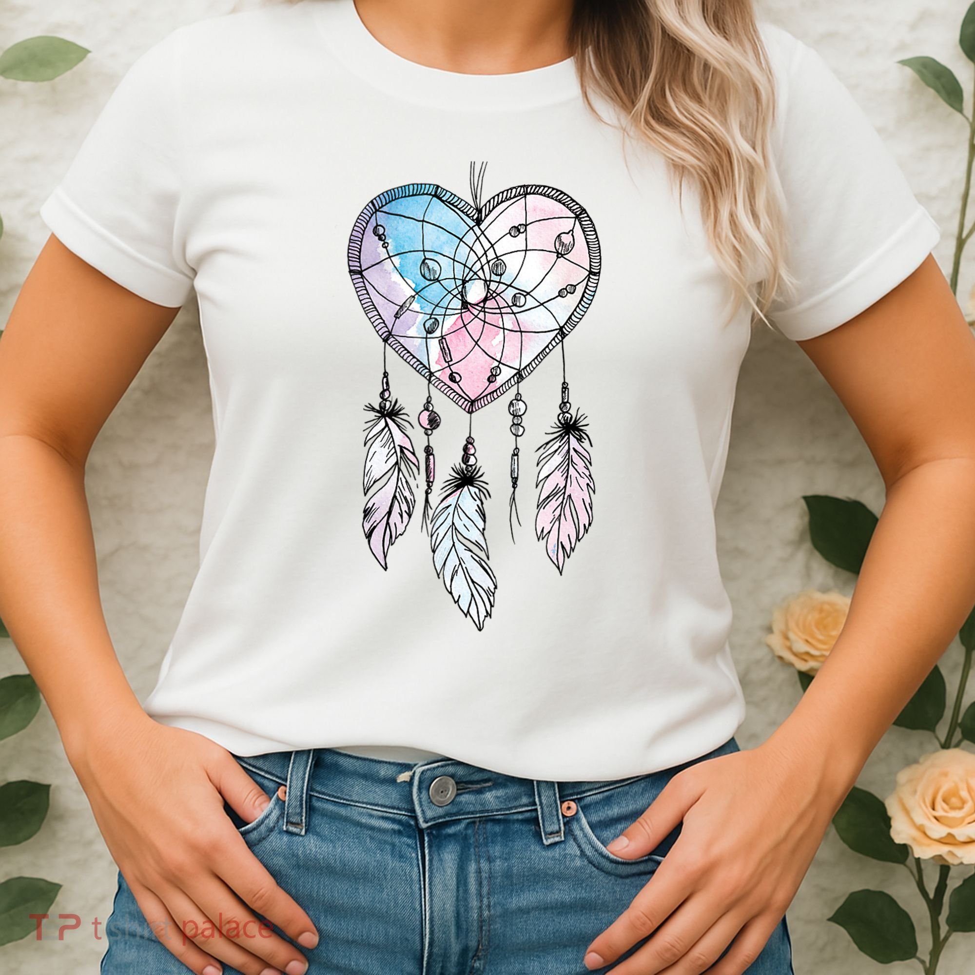 Dreamcatcher Native American Feathers Boho Dream Catcher Women's T-Shirt