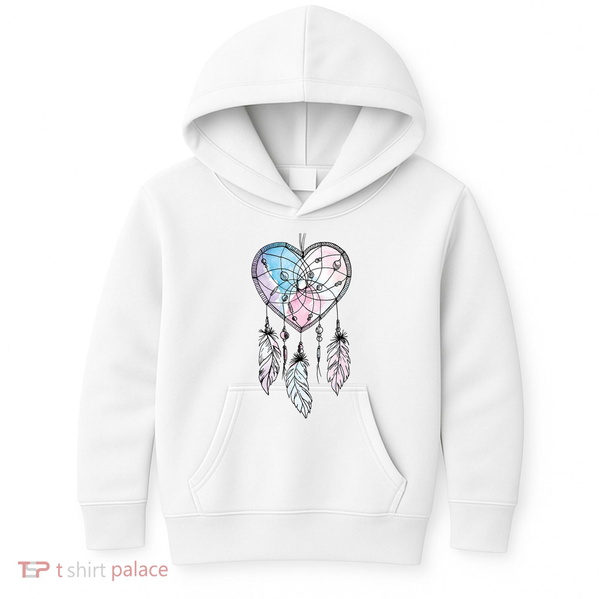Dreamcatcher Native American Feathers Boho Dream Catcher Kids Hoodie