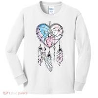 Dreamcatcher Native American Feathers Boho Dream Catcher Kids Long Sleeve Shirt thumb 0
