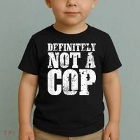 Definitely Not A Cop Funny Undercover Police Officer Apparel Toddler T-Shirt thumb 2