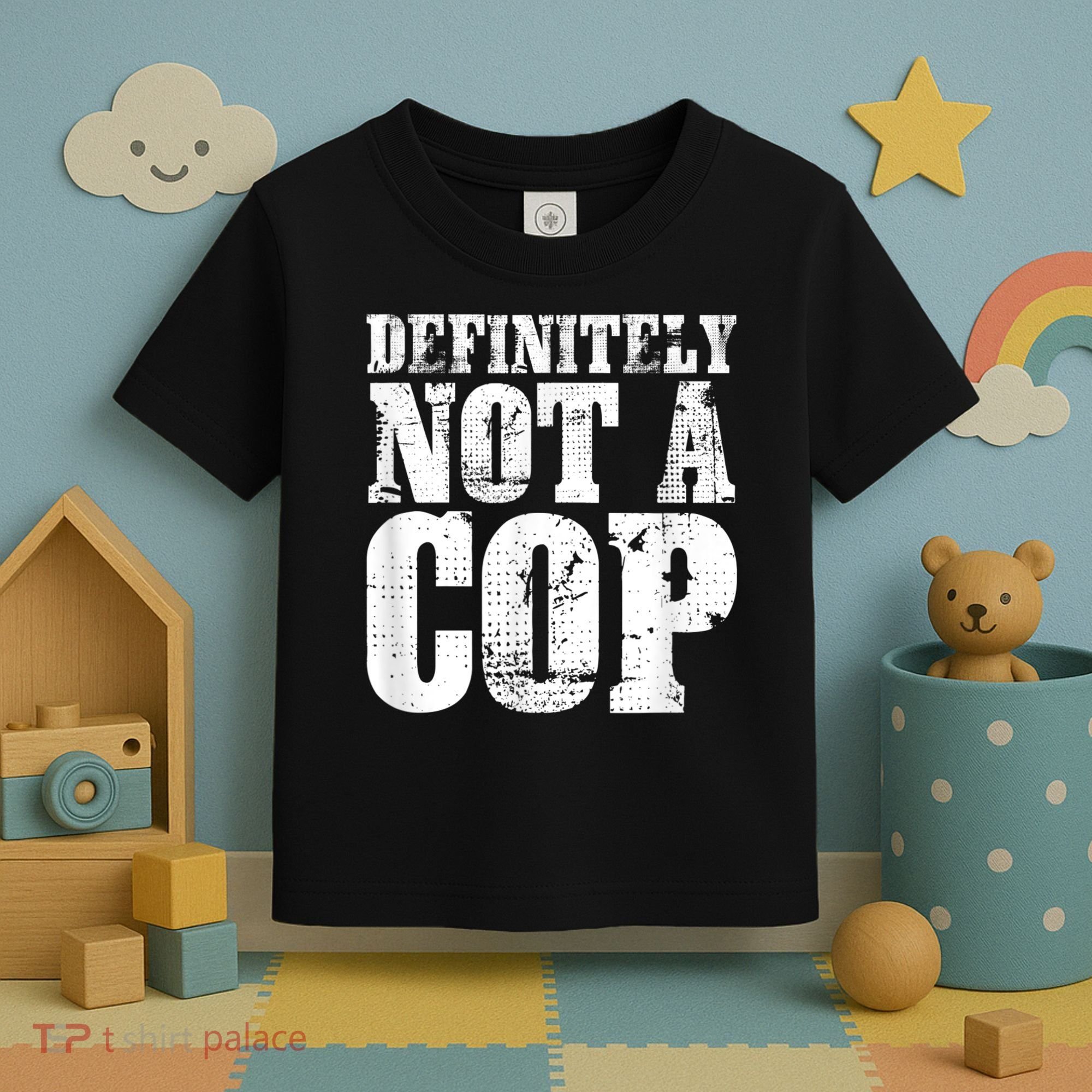 Definitely Not A Cop Funny Undercover Police Officer Apparel Toddler T-Shirt