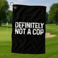 Definitely Not A Cop Undercover Definitely Not A Cop Golf Towel thumb 1