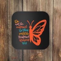 Do Not Be Conformed To This World Be Transformed Romans 122 Coaster thumb 0