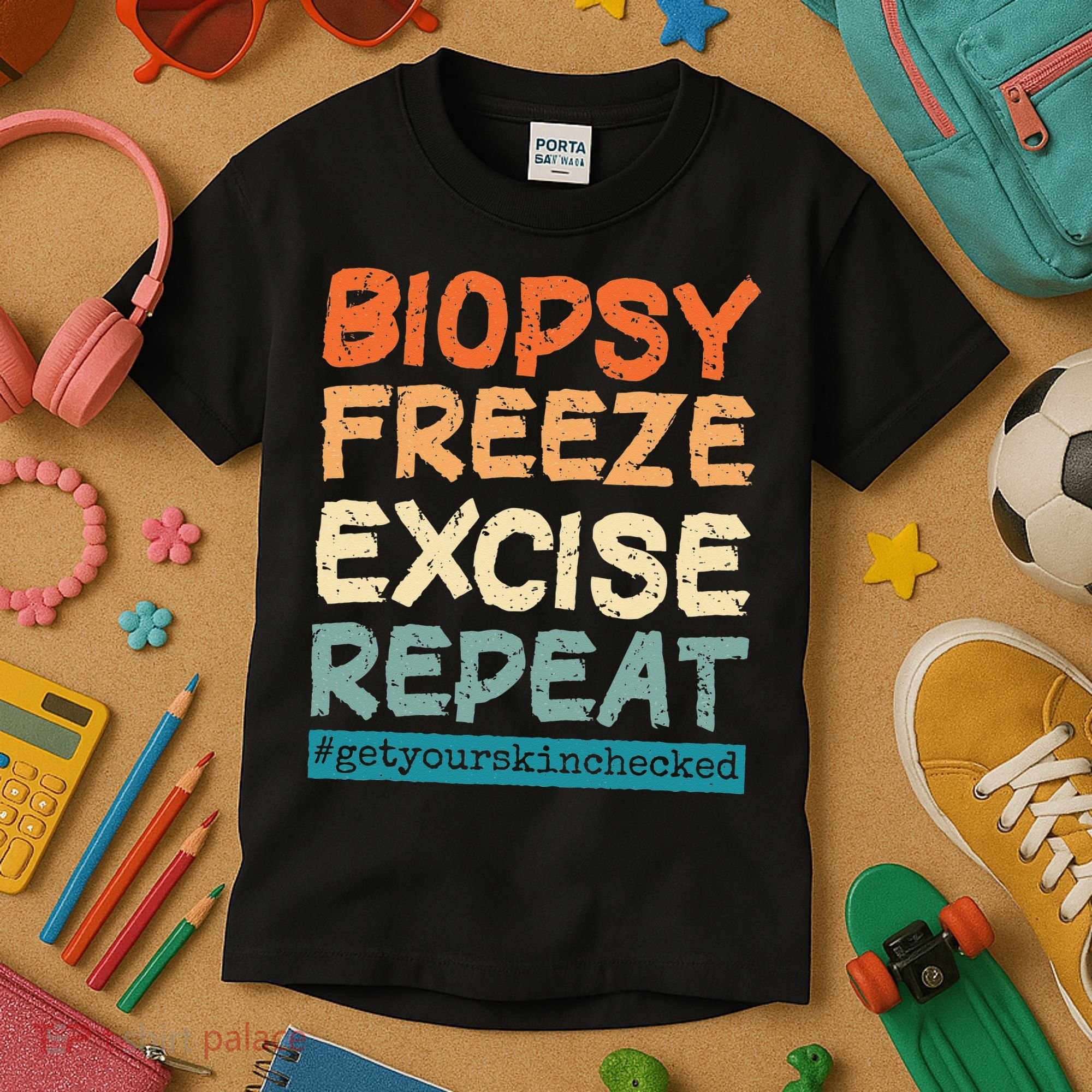Dermatology Nurse Biopsy Freeze Excise Repeat Kids T-Shirt