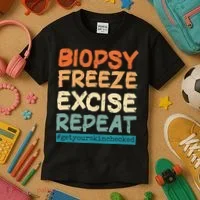 Dermatology Nurse Biopsy Freeze Excise Repeat Kids T-Shirt thumb 3