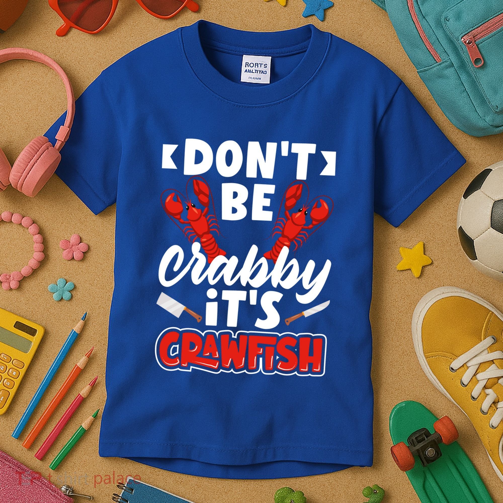 Dont Ne Crabby Its Crawfish Bowl Season Cajunstyle Gift Kids T-Shirt