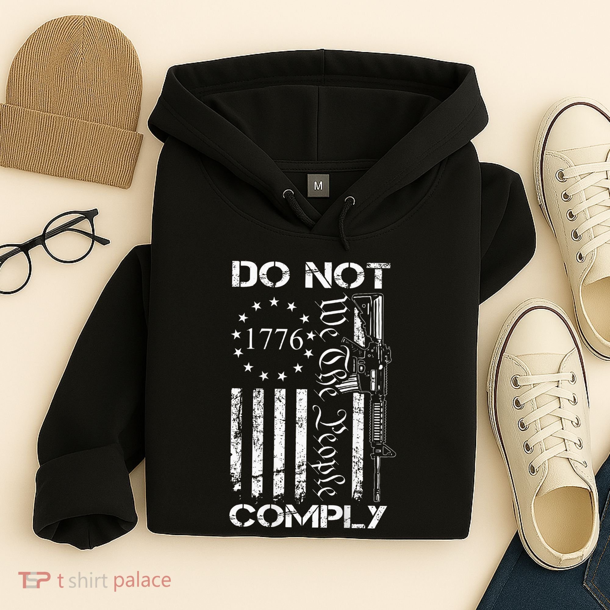 Do Not Comply Ar15 Usa Flag Pro Gun 2nd Amendment Hoodie