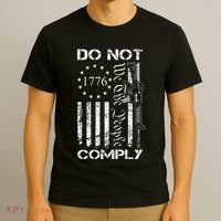 Do Not Comply Ar15 Usa Flag Pro Gun 2nd Amendment T-Shirt thumb 3