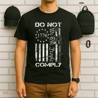 Do Not Comply Ar15 Usa Flag Pro Gun 2nd Amendment T-Shirt thumb 6