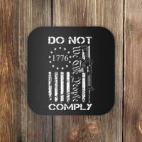 Do Not Comply Ar15 Usa Flag Pro Gun 2nd Amendment Coaster thumb 0