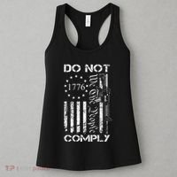 Do Not Comply Ar15 Usa Flag Pro Gun 2nd Amendment Women's Tank Top thumb 3
