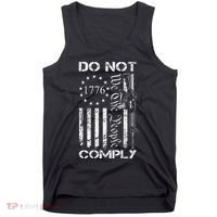 Do Not Comply Ar15 Usa Flag Pro Gun 2nd Amendment Tank Top thumb 0