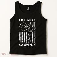 Do Not Comply Ar15 Usa Flag Pro Gun 2nd Amendment Tank Top thumb 2