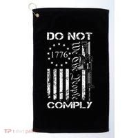 Do Not Comply Ar15 Usa Flag Pro Gun 2nd Amendment Golf Towel thumb 0