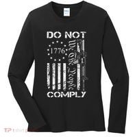 Do Not Comply Ar15 Usa Flag Pro Gun 2nd Amendment Women's Long Sleeve Shirt thumb 0