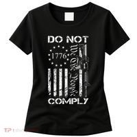 Do Not Comply Ar15 Usa Flag Pro Gun 2nd Amendment Women's T-Shirt thumb 0