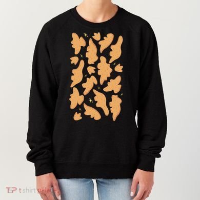 Dino Nuggies Chicken Nuggets Pattern Women's Sweatshirt