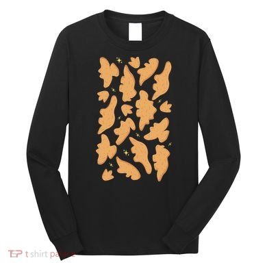 Dino Nuggies Chicken Nuggets Pattern Long Sleeve Shirt