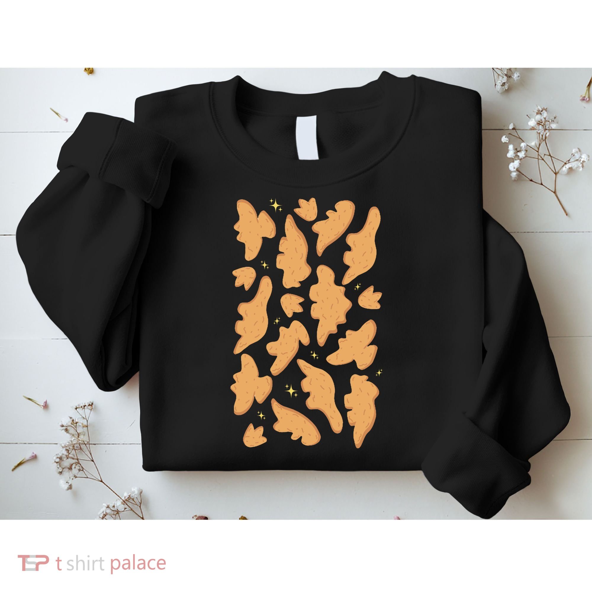 Dino Nuggies Chicken Nuggets Pattern Sweatshirt