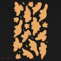 Dino Nuggies Chicken Nuggets Pattern Bucket Hat thumb 4