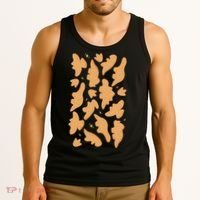 Dino Nuggies Chicken Nuggets Pattern Tank Top thumb 3