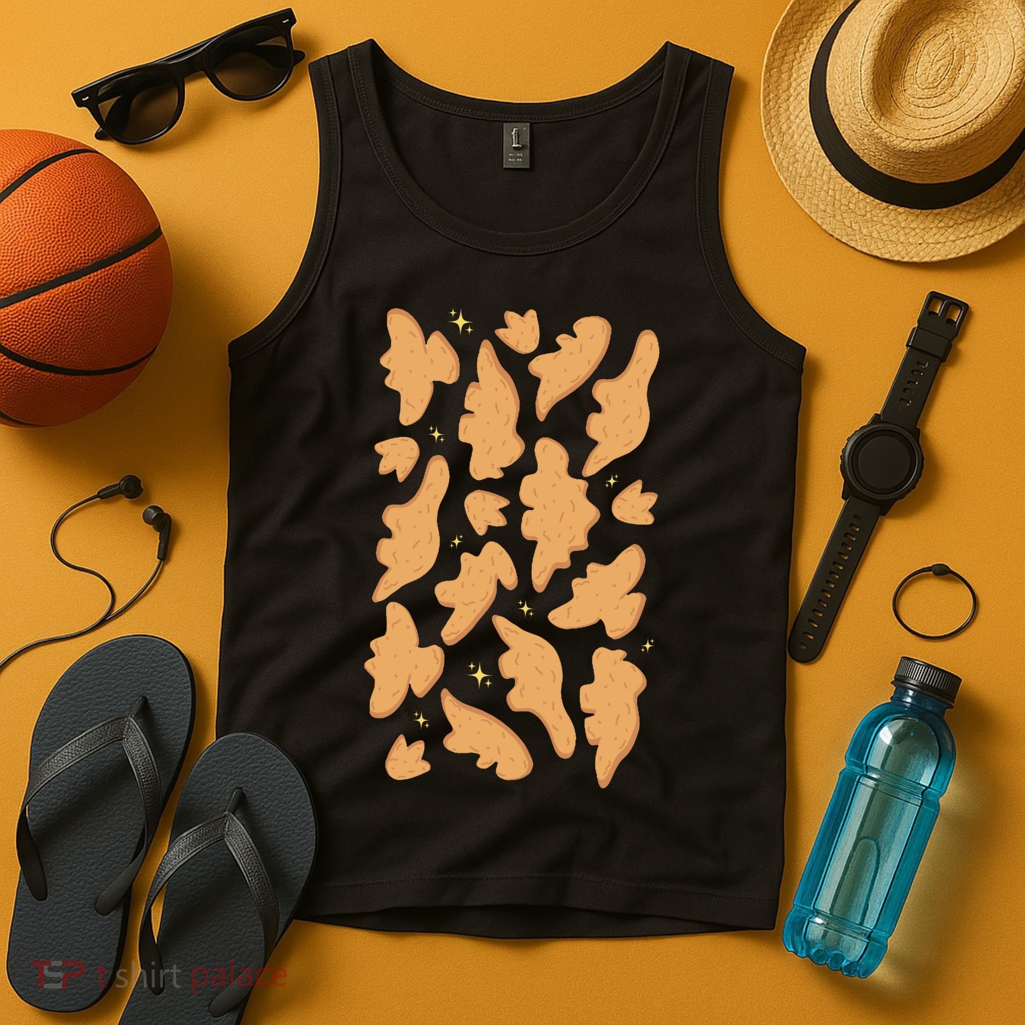 Dino Nuggies Chicken Nuggets Pattern Tank Top