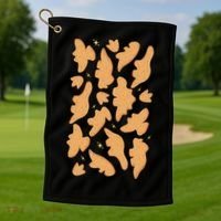 Dino Nuggies Chicken Nuggets Pattern Golf Towel thumb 1