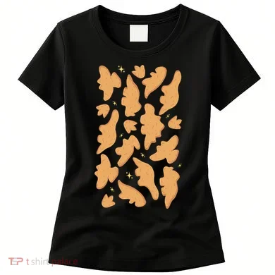 Dino Nuggies Chicken Nuggets Pattern Women's T-Shirt