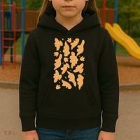 Dino Nuggies Chicken Nuggets Pattern Kids Hoodie thumb 3