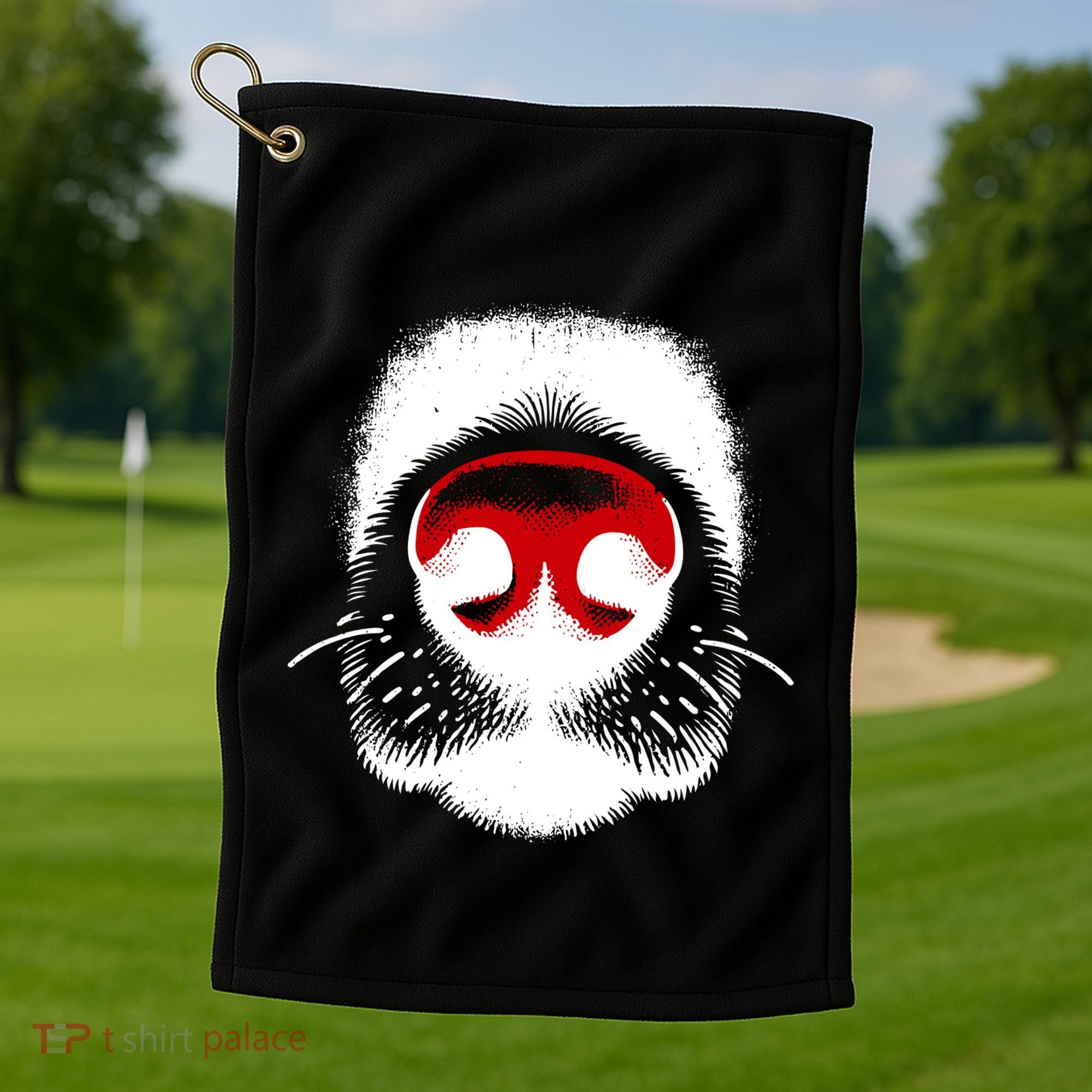 Dog Nose Close Up Golf Towel