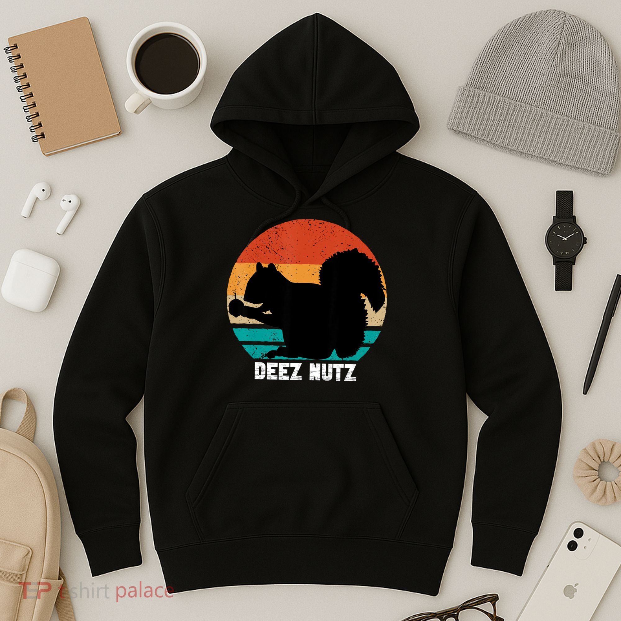Deez Nutz Christmas Gopher Funny Saying Dees Nutz Ugly Xmas Hoodie