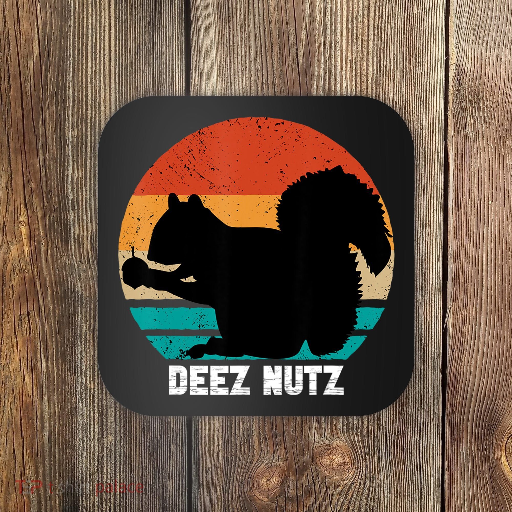 Deez Nutz Christmas Gopher Funny Saying Dees Nutz Ugly Xmas Coaster